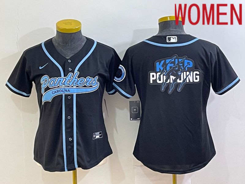 Women Carolina Panthers Blank Black 2022 Nike Co branded NFL Jerseys->oakland raiders->NFL Jersey